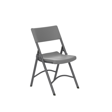 ZOWN Folding Chair, Resin, Commercial, Steel Frame, White Color, PK4 60410SGY4E